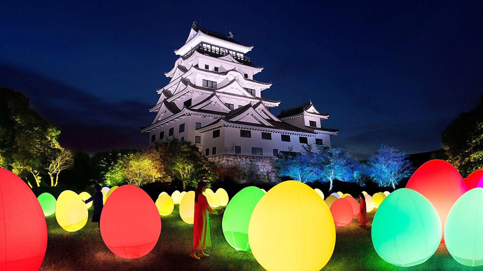 築城400年の広島県・福山城で「チームラボ 福山城 光の祭」が12月2日から開催