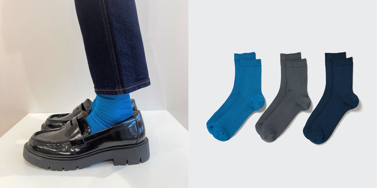 【ユニクロ】さし色に使える「50 色ソックス」など春の靴下活用術