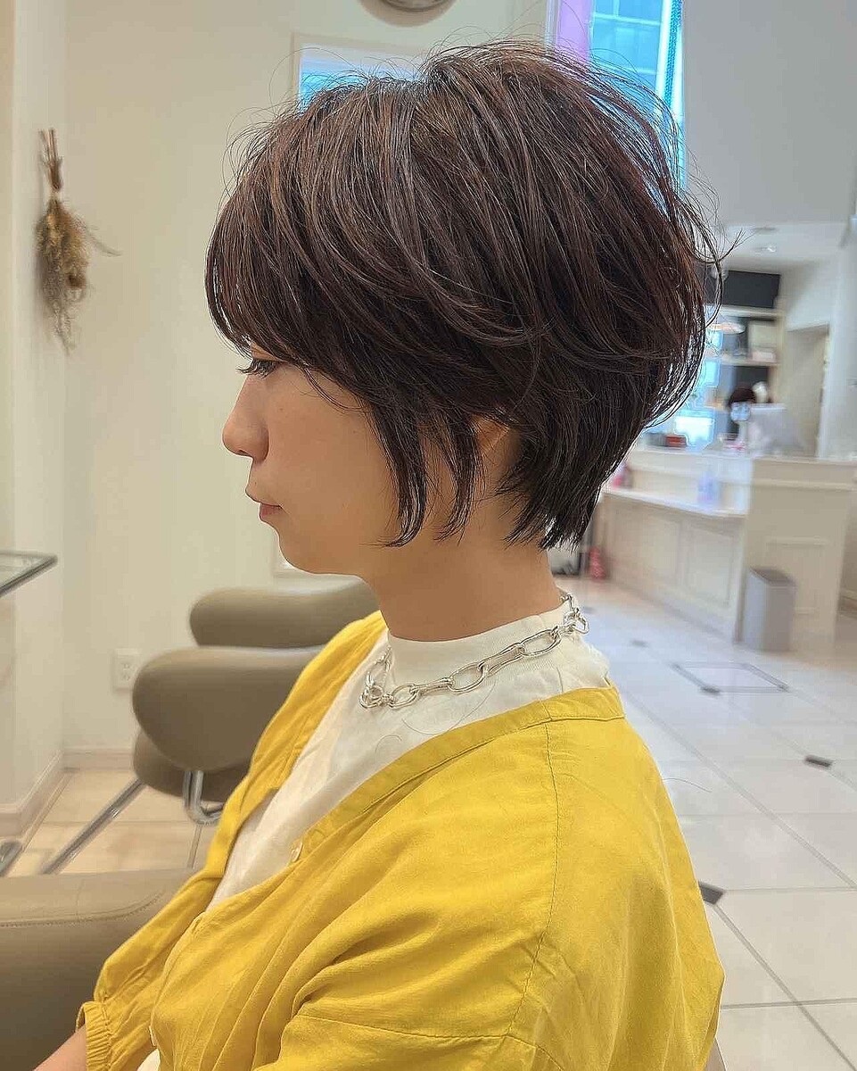 立体感が可愛い！【40・50代】女優さながら♡「美人見えショート」