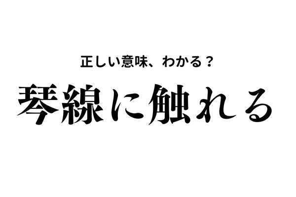 知ってるつもりになっていない？「琴線に触れる」という言葉の正しい意味【ママリ】