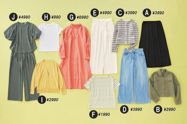 ユニクロ・GU・無印良品で春夏着まわし。1990円「ボーダーシャツ」は二の腕がきれいに隠れる!