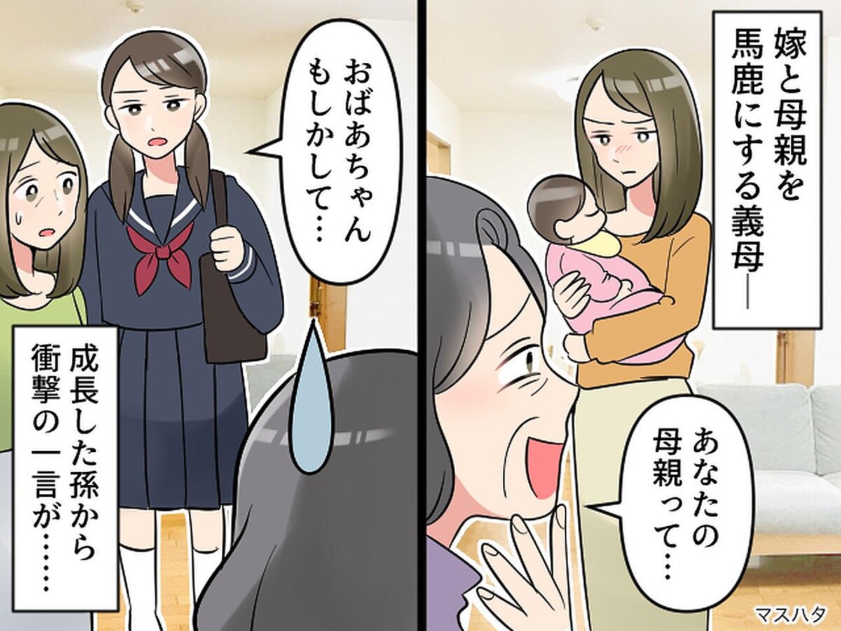嫁の母を「結婚不適合者」扱い、孫娘を見て「男の子が良かった」ウザ姑に → 成長した娘が反撃!
