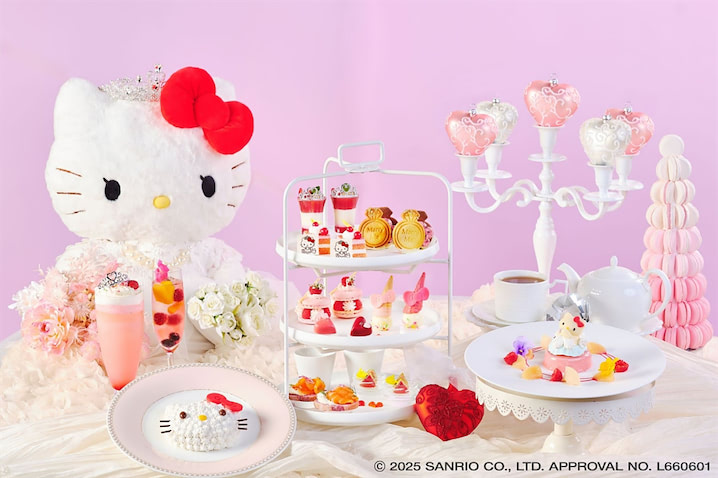 【ハローキティ】キティでいっぱいなプリンセスアフタヌーンティー