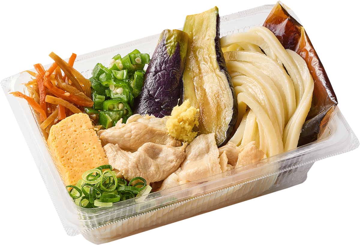 丸亀製麺、夏の新作「揚げ茄子と豚しゃぶうどん弁当」/6月10日から期間限定で発売