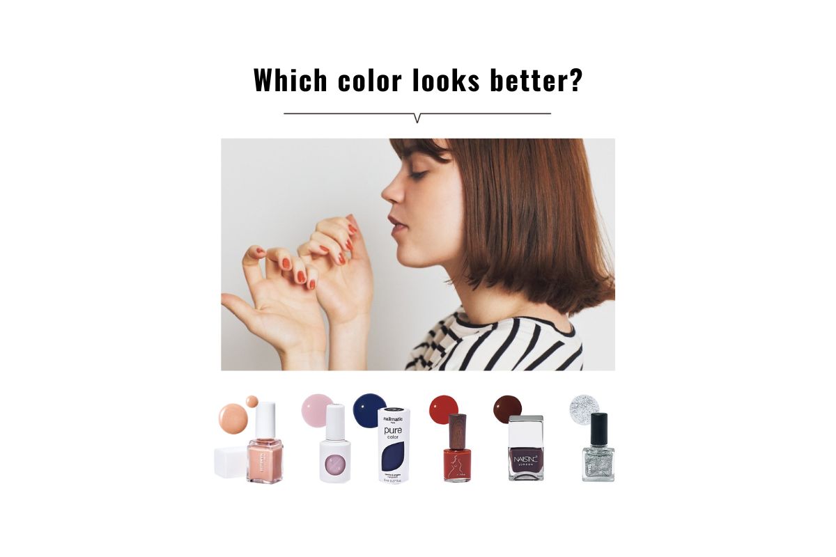 アクセなしでも可愛い「絶妙色のネイル」カラーTシャツとちぐはぐしない「キレイな組み合わせ方」