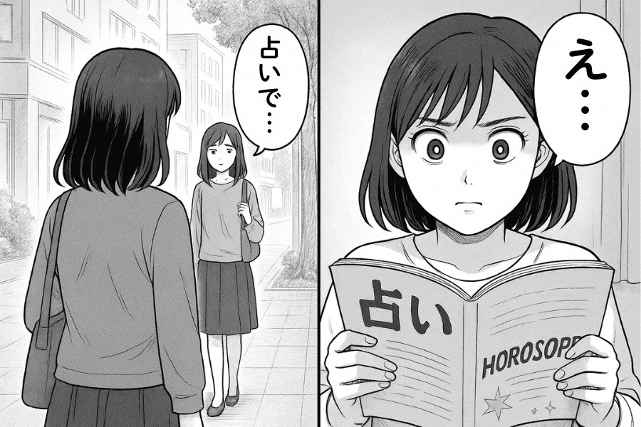 占いにのめりこむ友人、学生時代に覚えた“最初の違和感”|占いに依存しすぎた友人【ママリ】