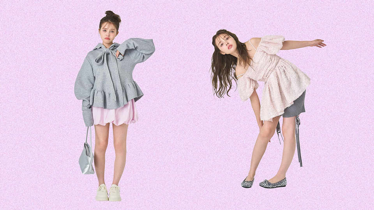 ガーリーさん必見♡ アンニュイな甘さが手に入る「グレー×ベイビーピンク」コーデをお届け!