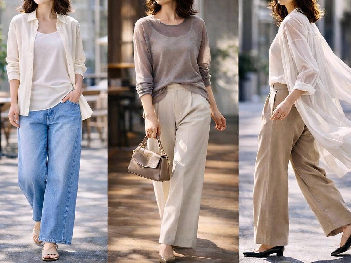 【40代・50代】若見えする人は“重ね方が軽い”。差がつく「シアーコーデ」のコツ