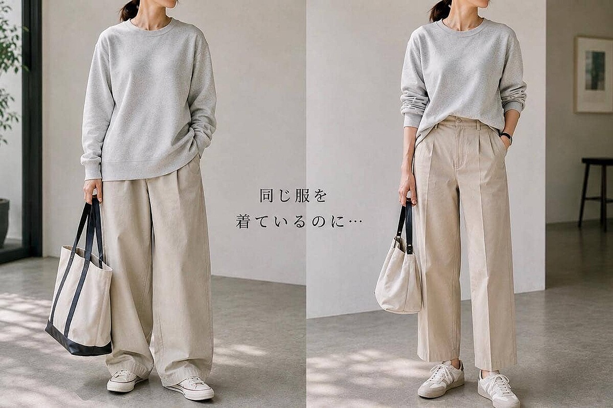 同じ服を着ているはずなのに…。“おしゃれ”と“おば見え”を分ける「着こなしルール」