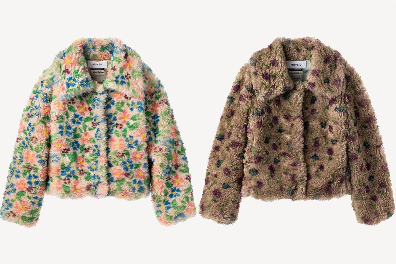 ミュベール26年秋冬アウター、花柄フェイクファーコート&タイオンコラボダウンウェア